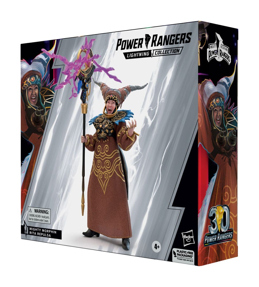 Statuetta Power Rangers Lightning Collection – Rita Repulsa 15 Cm, Snodata Con Accessori, 30° Anniversario Mighty Morphin, Hasbro