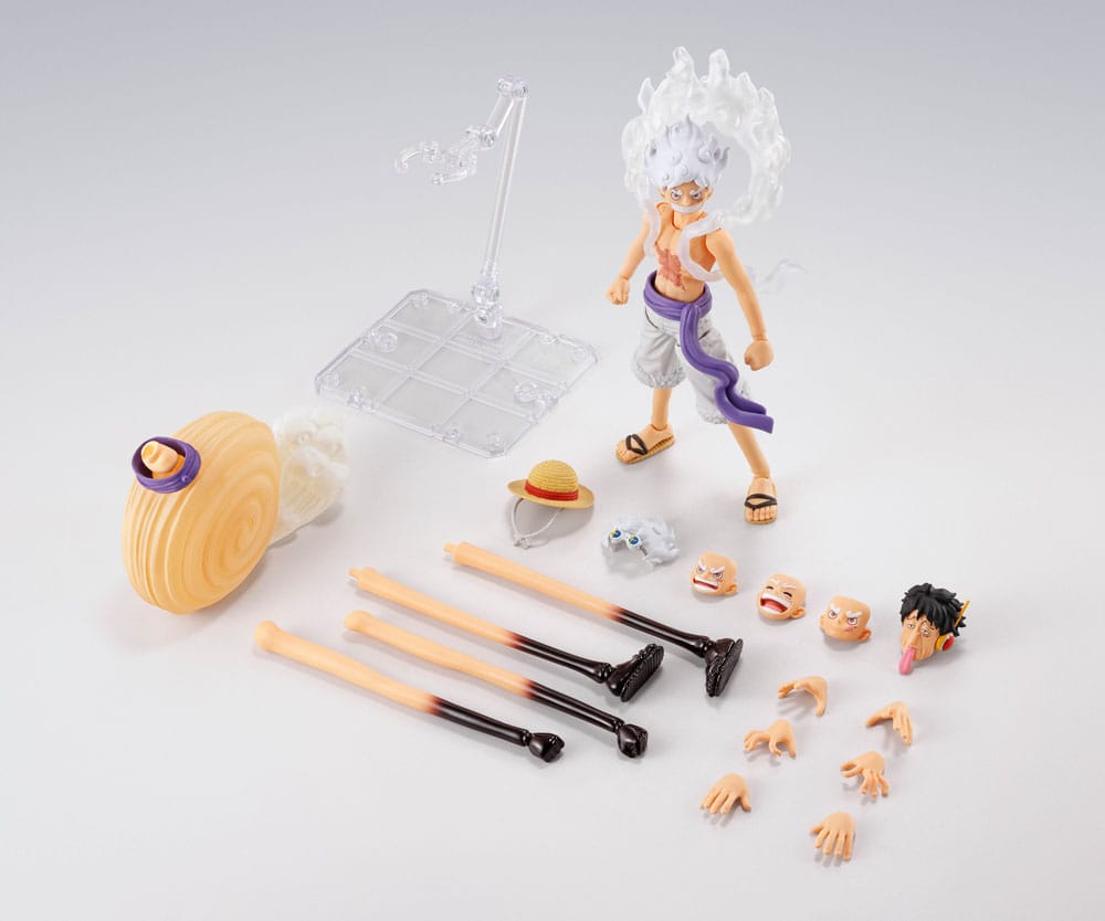 One Piece S.H.Figuarts Action Figure Monkey D. Luffy Gear 5 -Future Island Egghead- 15 cm PREORDER - immagine 9
