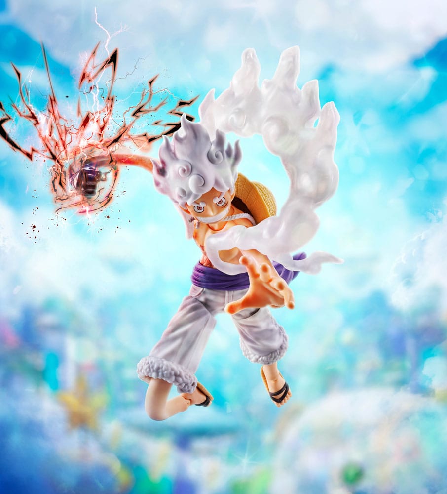 One Piece S.H.Figuarts Action Figure Monkey D. Luffy Gear 5 -Future Island Egghead- 15 cm PREORDER - immagine 4