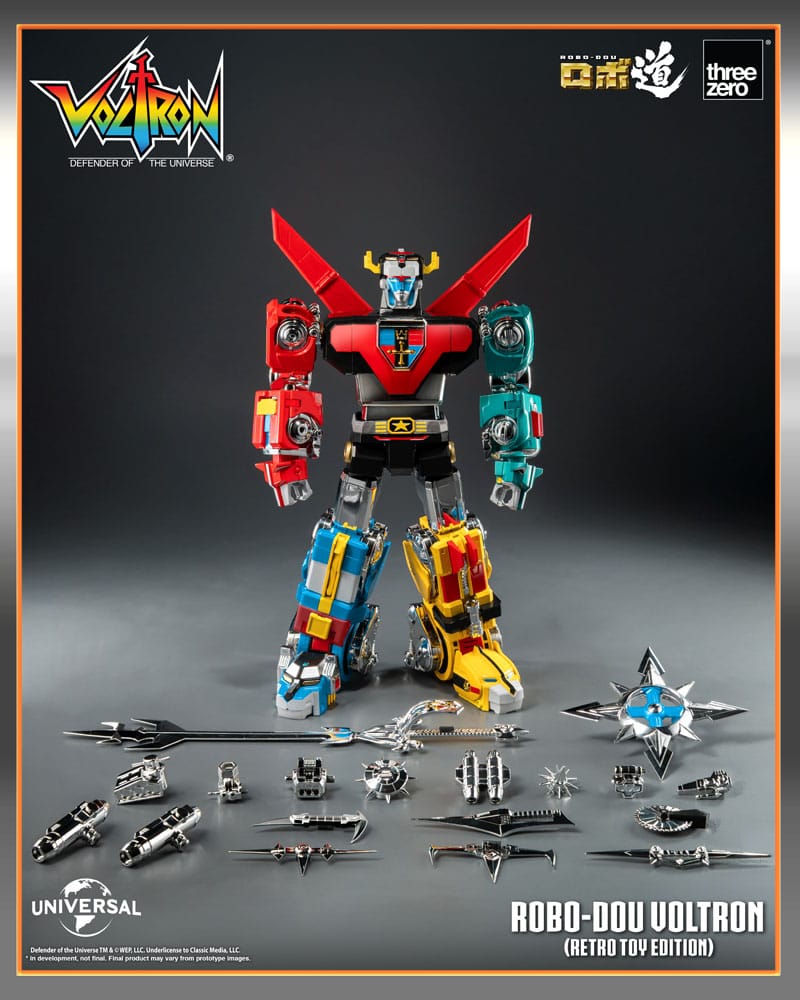 Voltron: Defender of the Universe Robo-Dou Action Figure Voltron Retro Toy Edition 27 cm PREORDER - immagine 16
