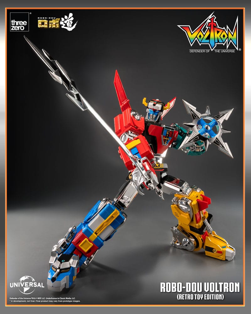 Voltron: Defender of the Universe Robo-Dou Action Figure Voltron Retro Toy Edition 27 cm PREORDER - immagine 14