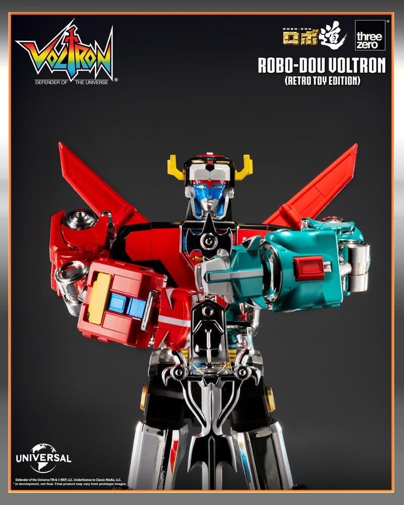 Voltron: Defender of the Universe Robo-Dou Action Figure Voltron Retro Toy Edition 27 cm PREORDER - immagine 13