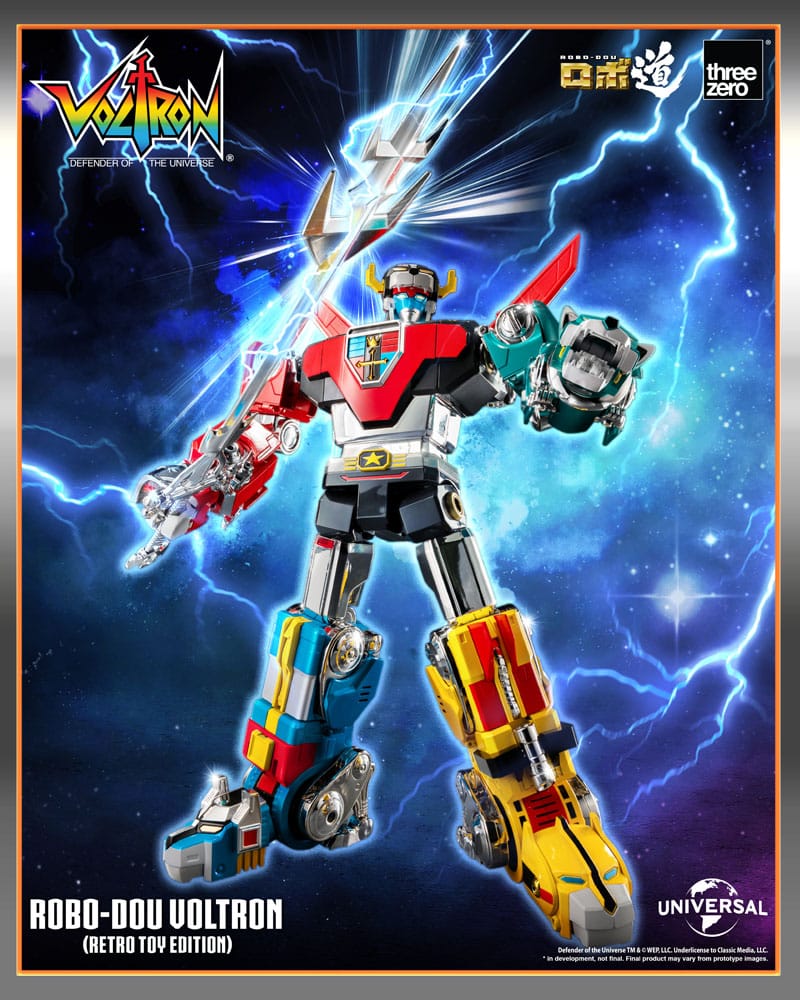 Voltron: Defender of the Universe Robo-Dou Action Figure Voltron Retro Toy Edition 27 cm PREORDER - immagine 3