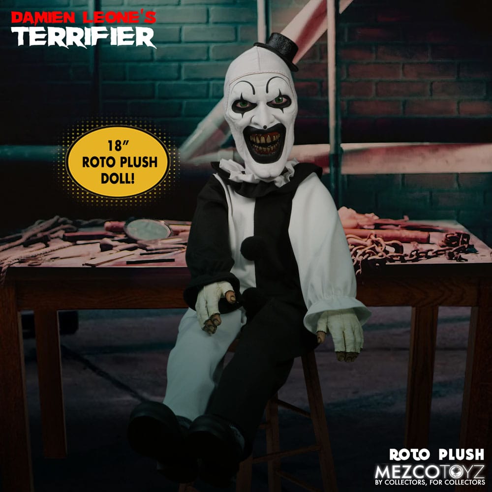 Terrifier Roto Plush Figure Art the Clown 46 cm - immagine 7