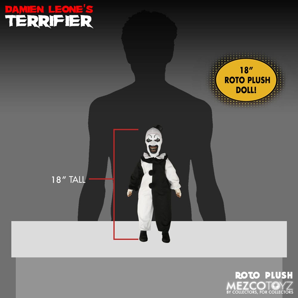 Terrifier Roto Plush Figure Art the Clown 46 cm - immagine 2