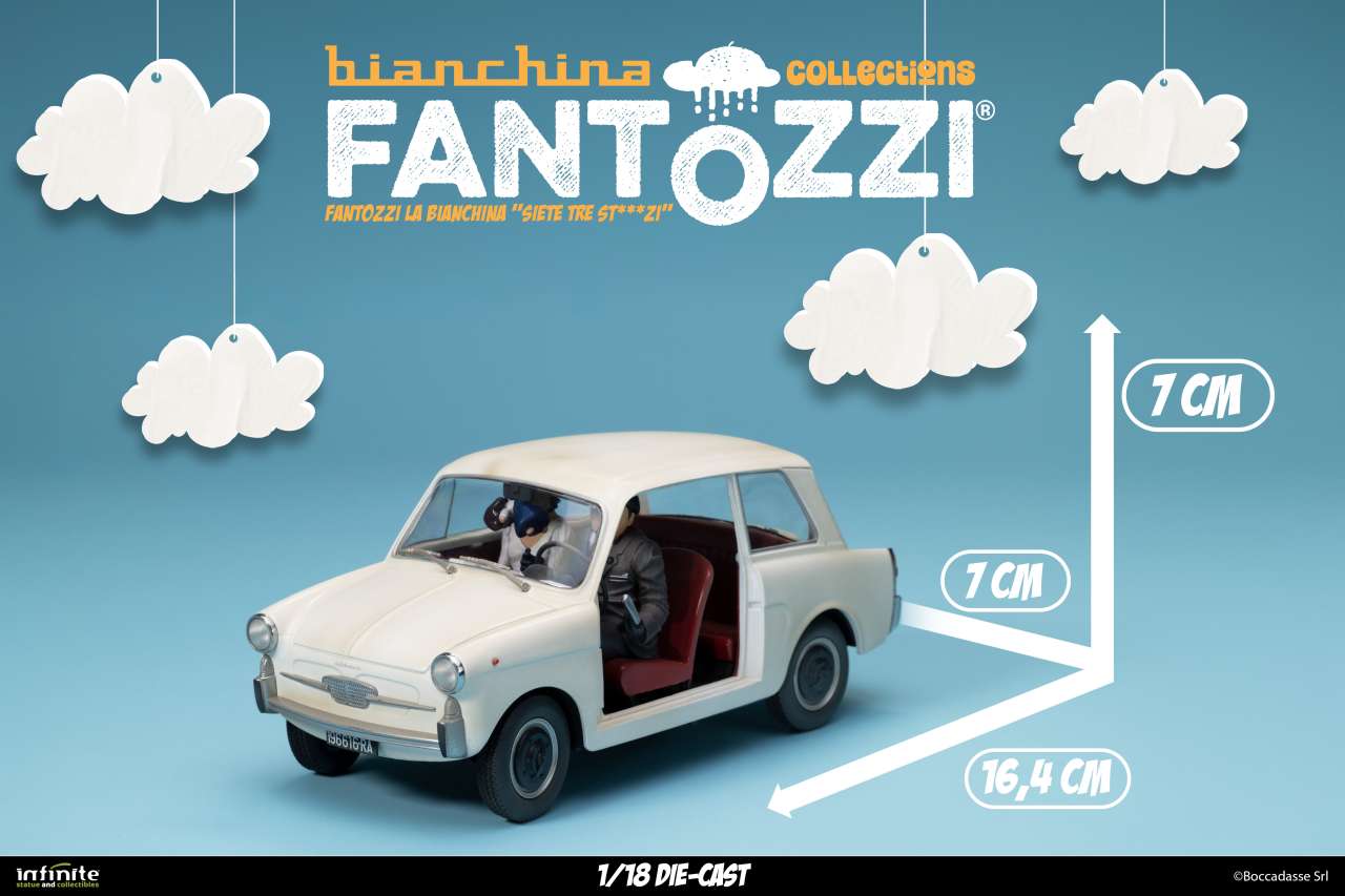 Fantozzi la bianchina siete tre st...zi 1/18 die-cast PREORDER - immagine 8