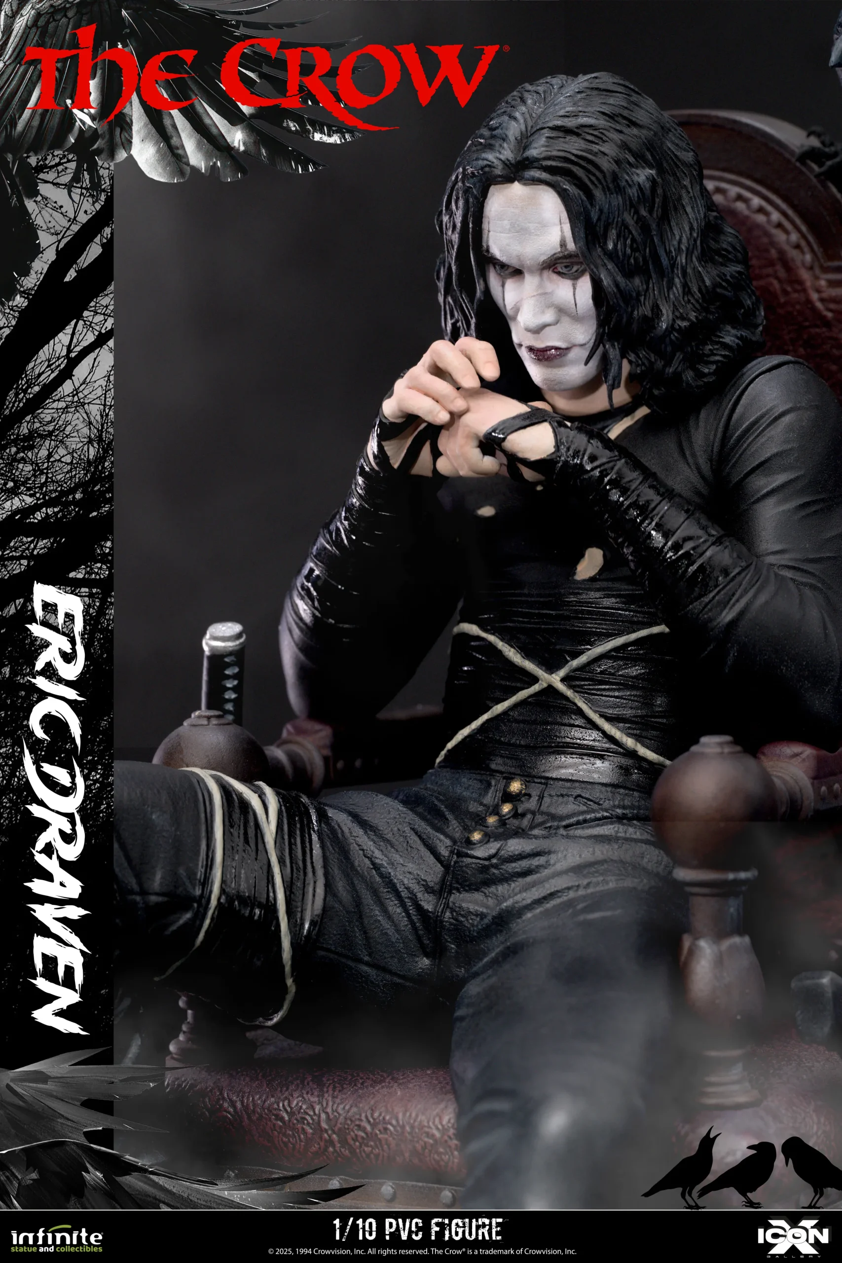 The Crow Eric Draven Icon X 1/10 Pvc Figure PREORDER - immagine 5