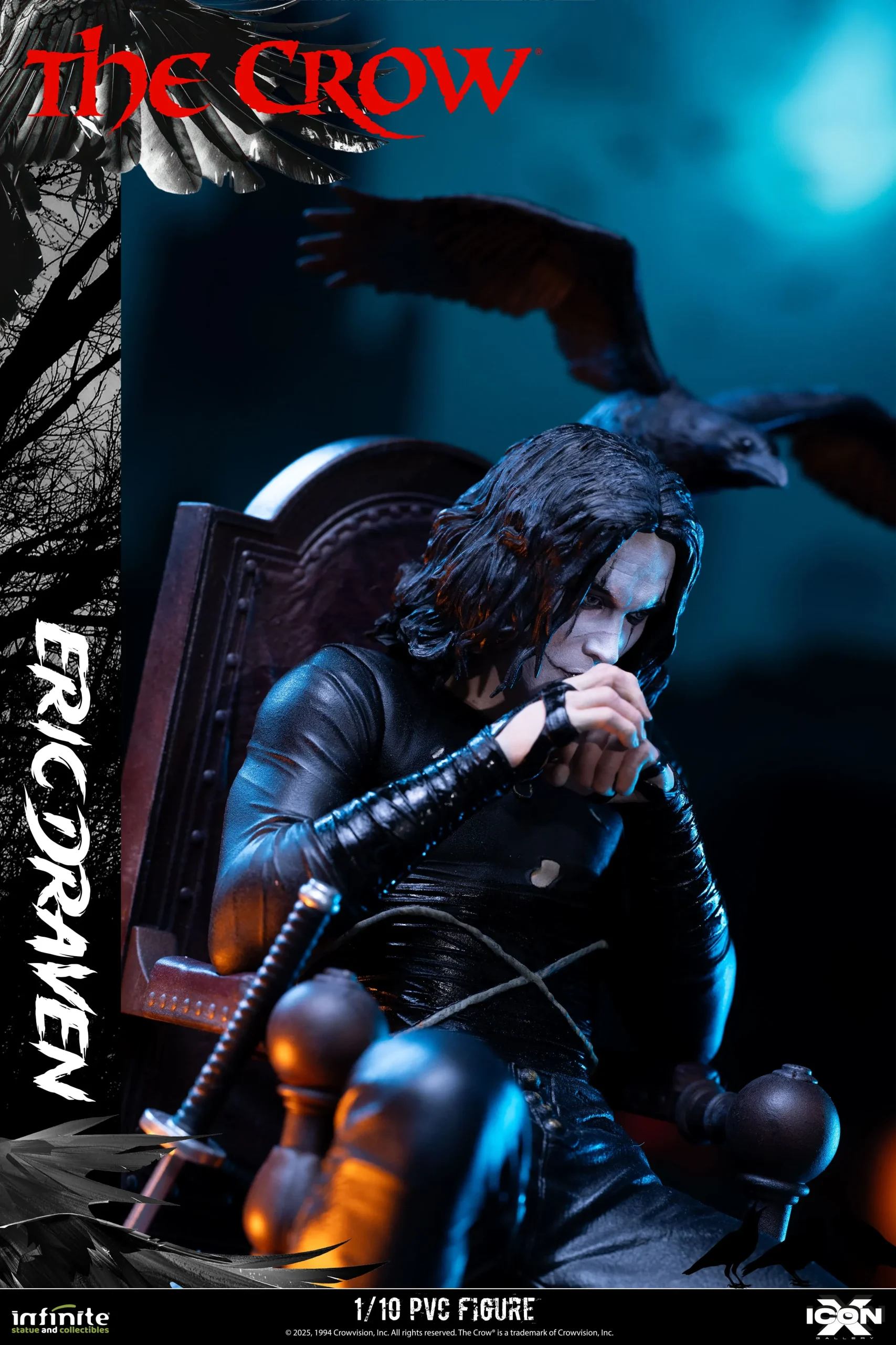 The Crow Eric Draven Icon X 1/10 Pvc Figure PREORDER - immagine 6