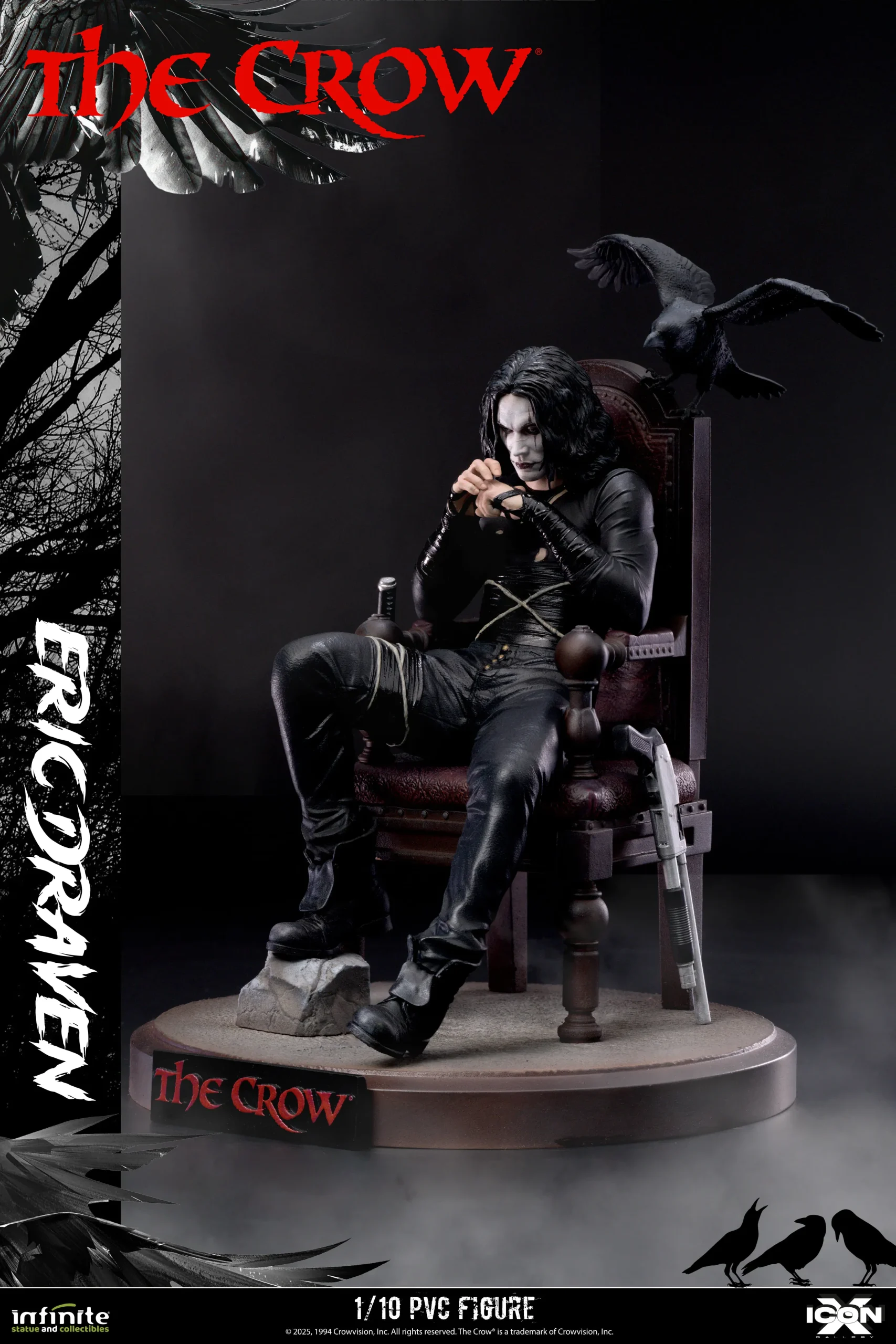 The Crow Eric Draven Icon X 1/10 Pvc Figure PREORDER - immagine 3