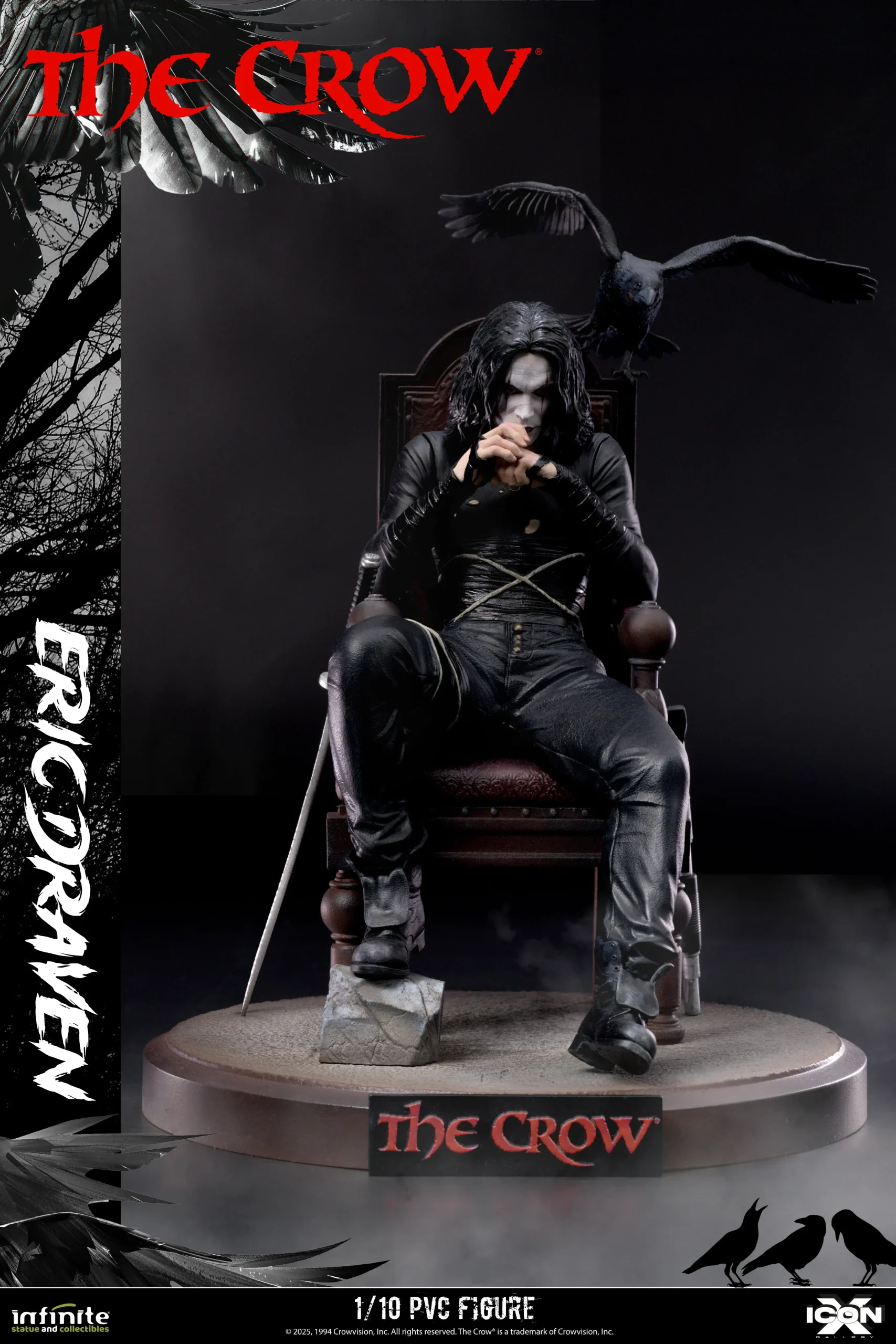 The Crow Eric Draven Icon X 1/10 Pvc Figure PREORDER