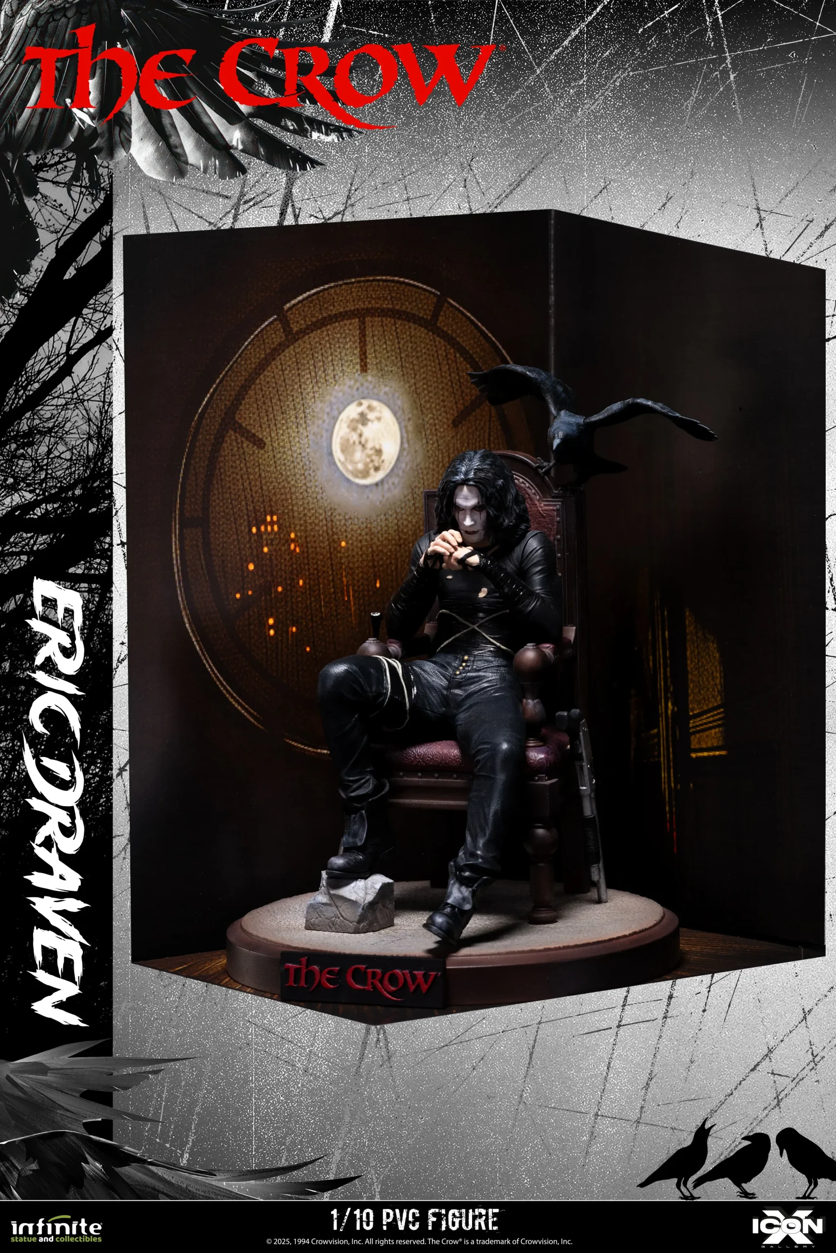 The Crow Eric Draven Icon X 1/10 Pvc Figure PREORDER - immagine 9