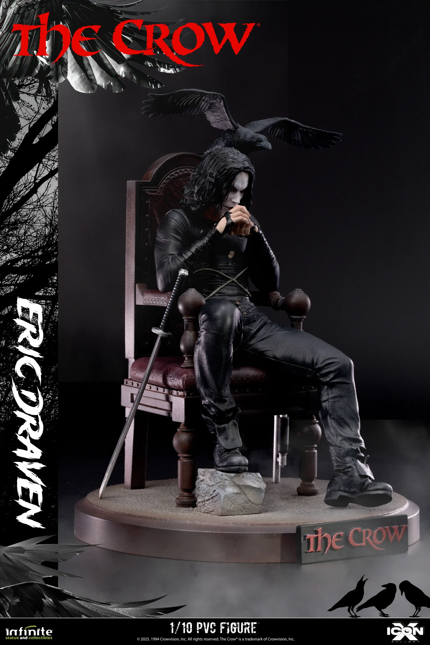 The Crow Eric Draven Icon X 1/10 Pvc Figure PREORDER - immagine 2