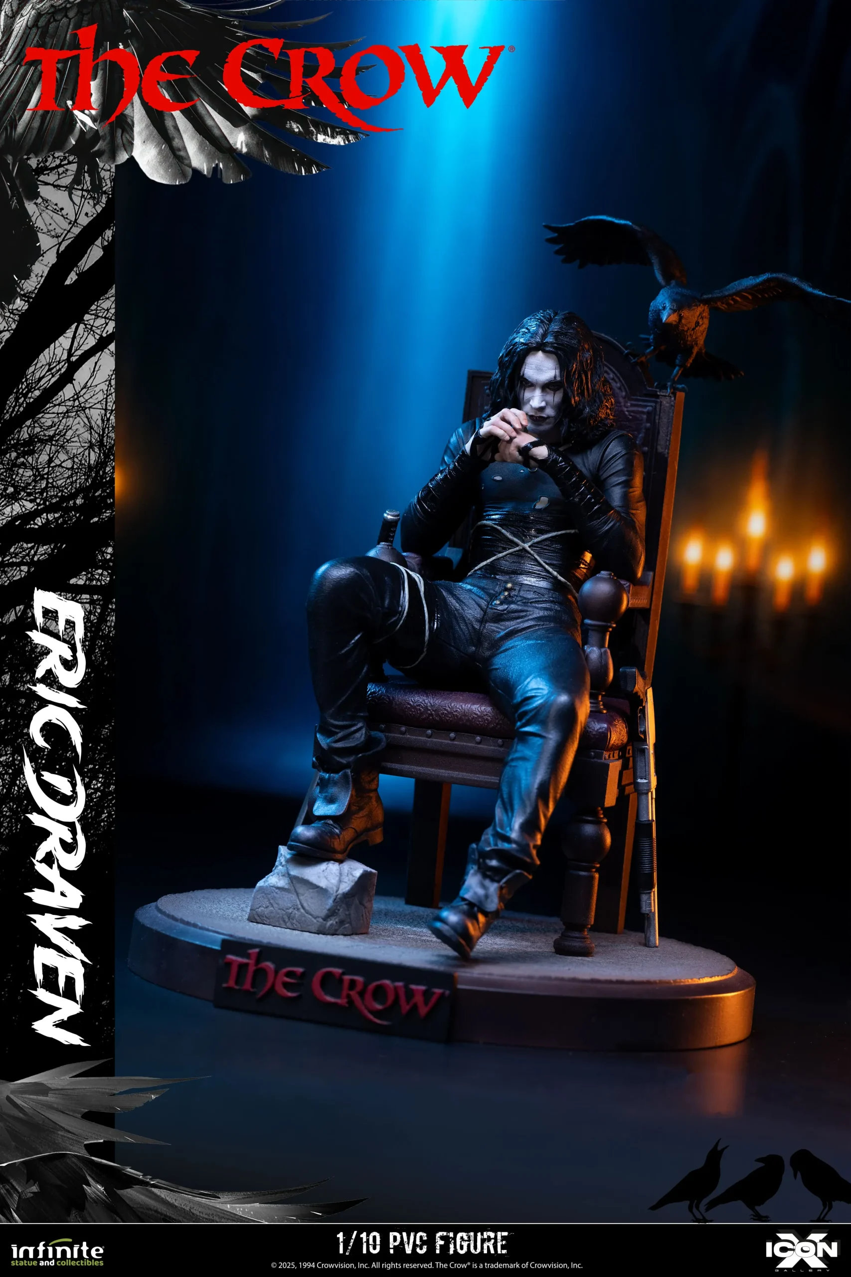 The Crow Eric Draven Icon X 1/10 Pvc Figure PREORDER - immagine 8