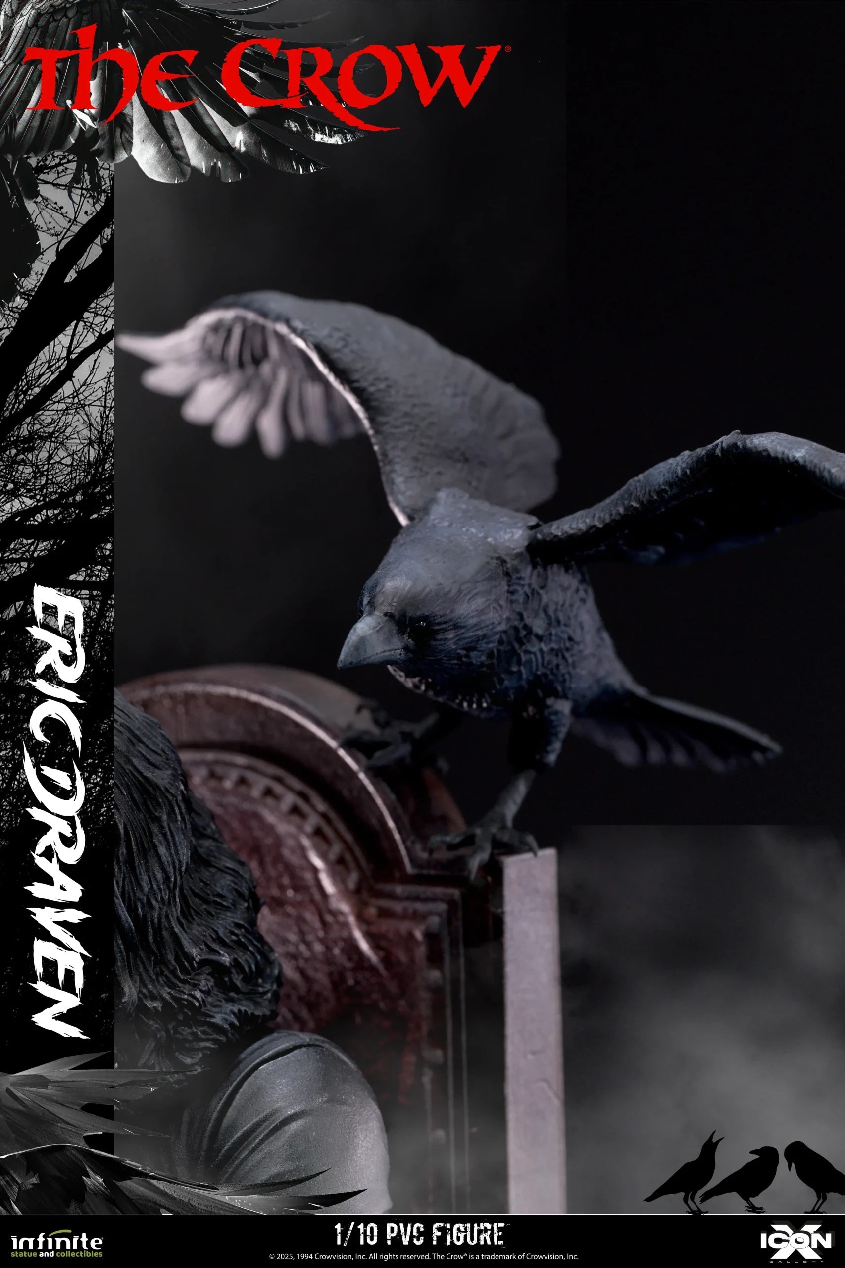 The Crow Eric Draven Icon X 1/10 Pvc Figure PREORDER - immagine 4