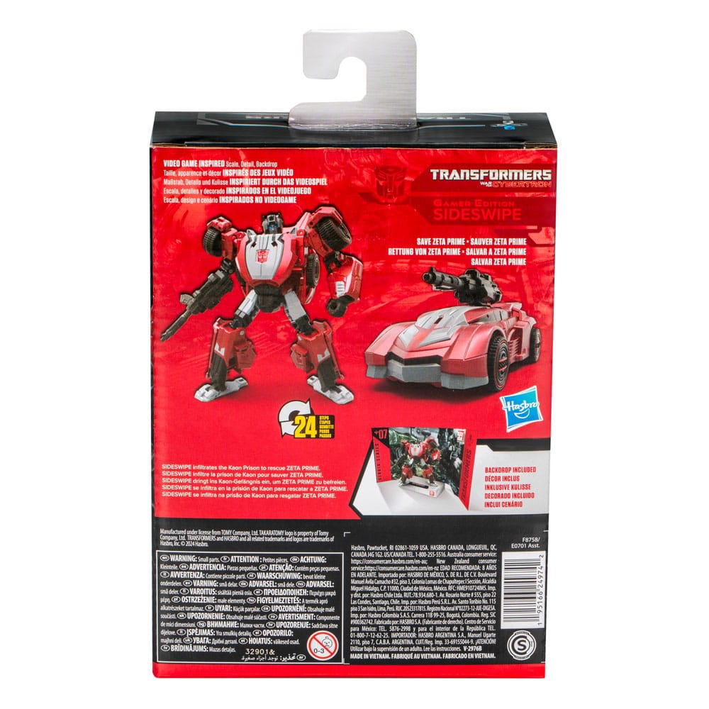 Transformers: War for Cybertron Studio Series Deluxe Class Action Figure Gamer Edition Sideswipe 11 cm PREORDER - immagine 9