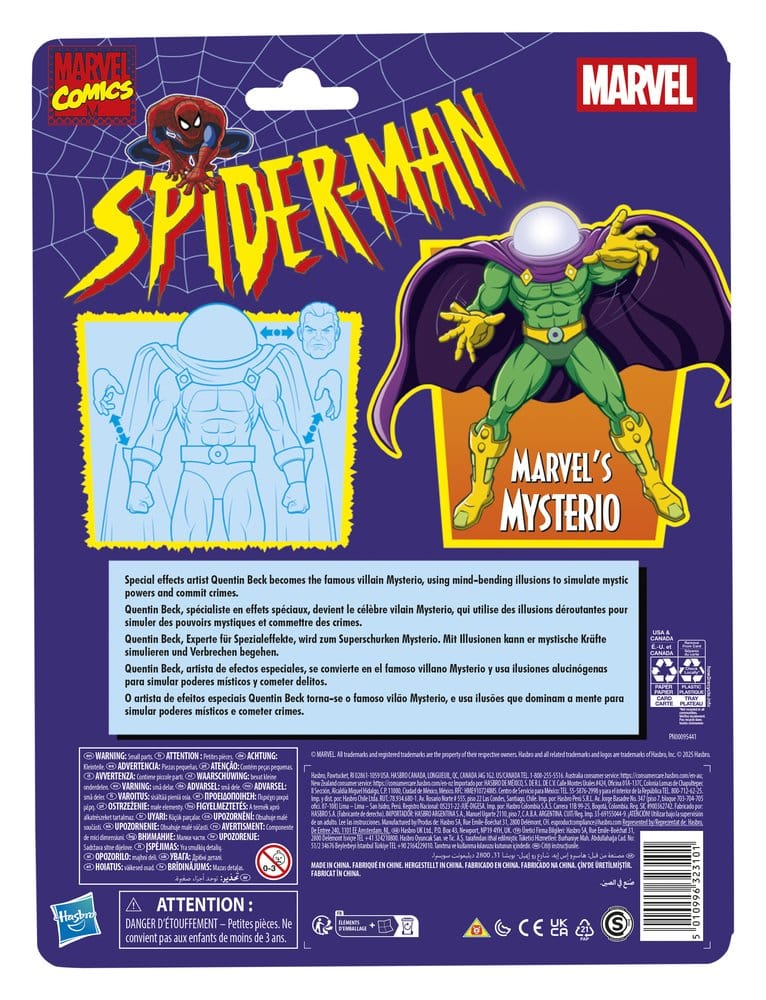 Spider-Man Marvel Legends Retro Action Figure Marvel's Mysterio 15 cm PREORDER - immagine 4
