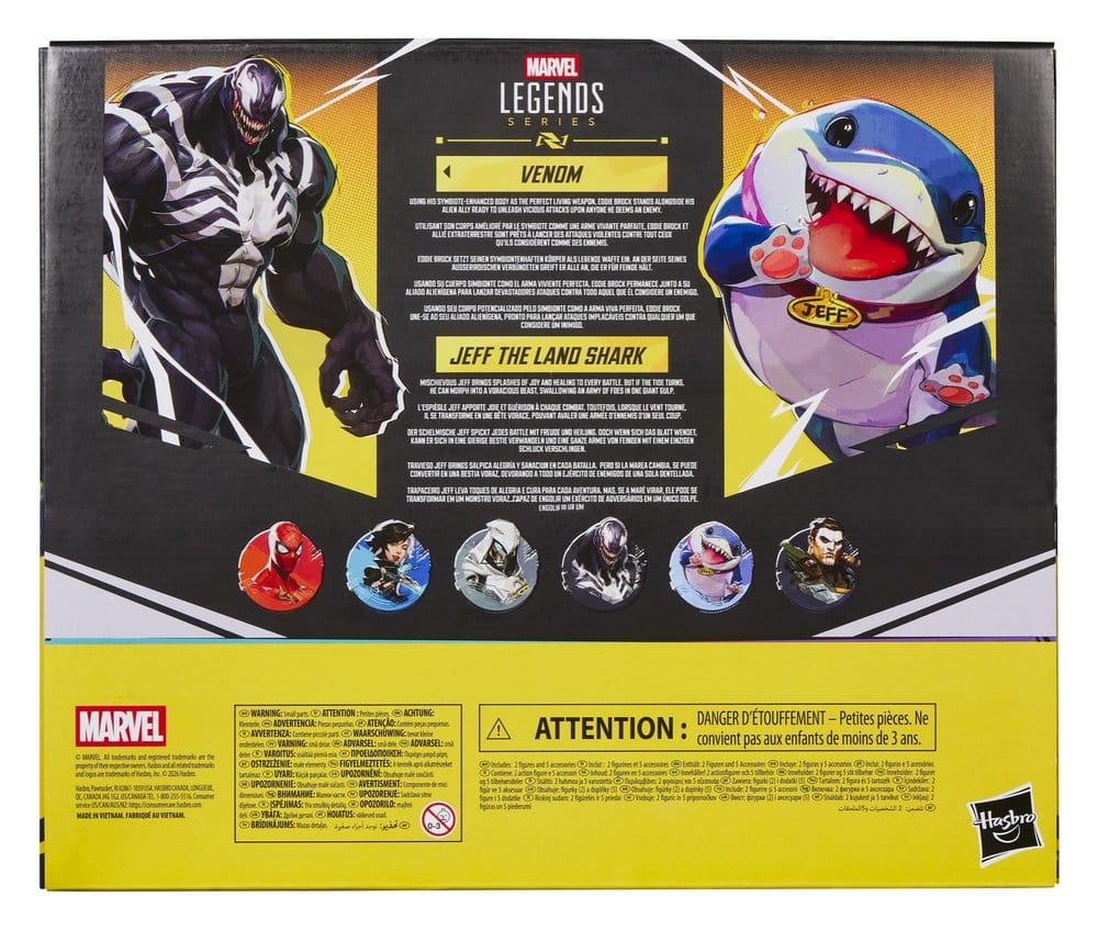 Marvel Rivals Marvel Legends Action Figure 2-Pack Venom & Jeff the Land Shark 15 cm PREORDER - immagine 2