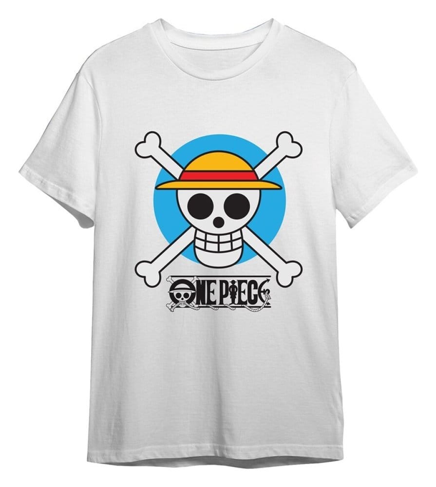One Piece T-Shirt Circle Skull White PREORDER